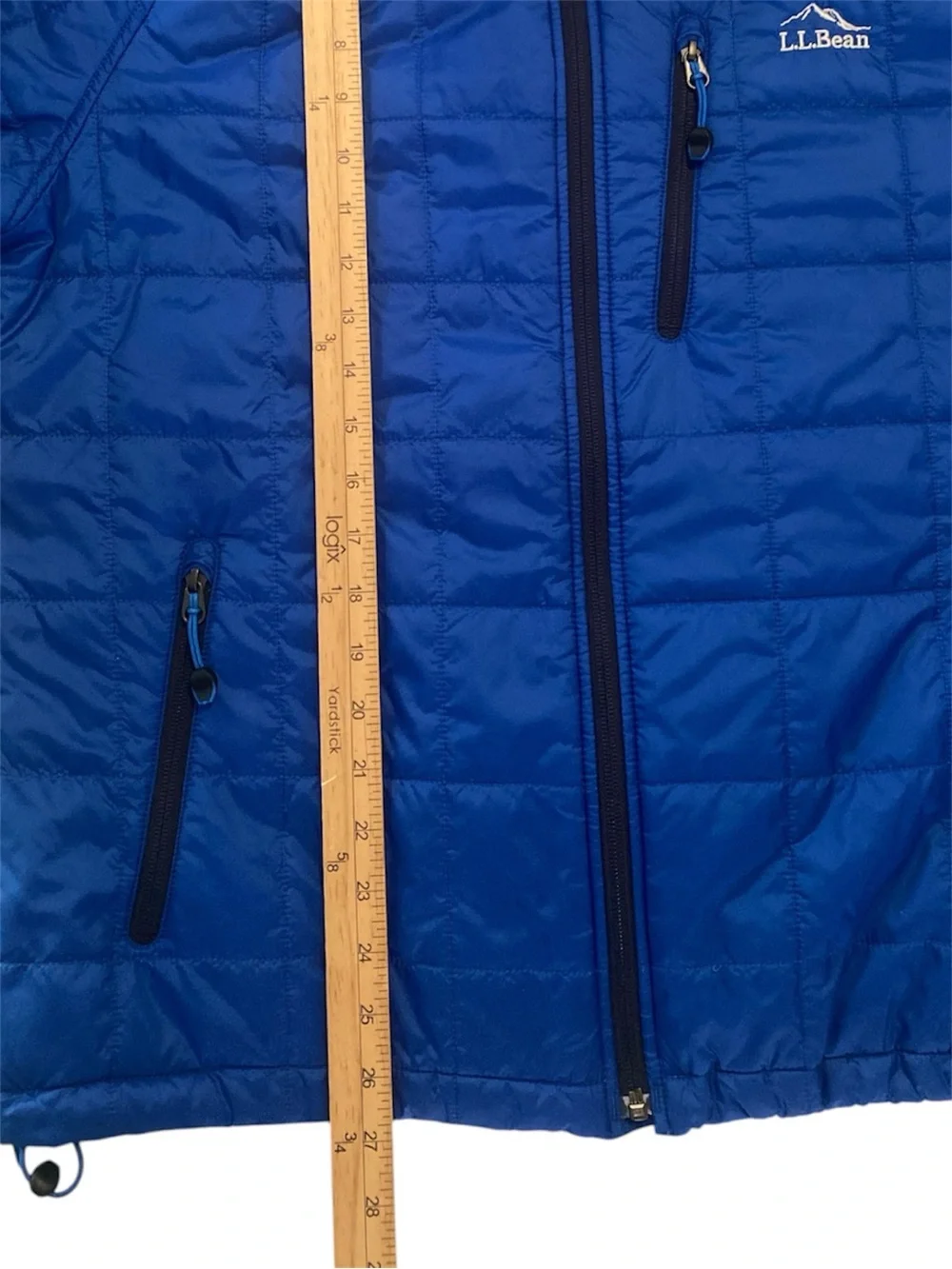 L.L. Bean Men's Blue Quilted Stowaway Lightweight Jacket